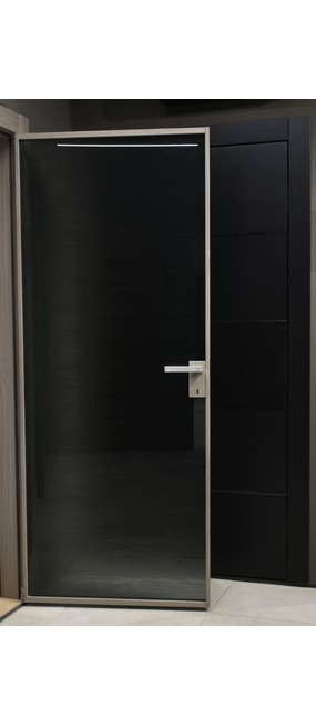 Двері міжкімнатні Bertolotto Bank Grafite Glass 880x2040. Номер 2
