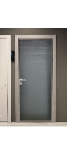 Двері міжкімнатні Bertolotto Bank Grafite Glass 880x2040. Номер 1