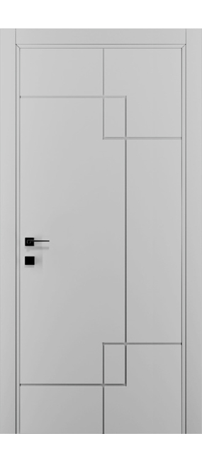 Двері міжкімнатні DOORIS ART GRAFFITI G17 RAL 7047, 655x2037. Номер 0