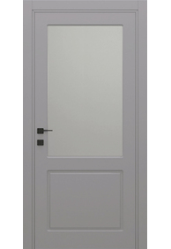 Двері міжкімнатні DOORIS CLASSIC GLASS CG03 RAL 7040, 855x2037