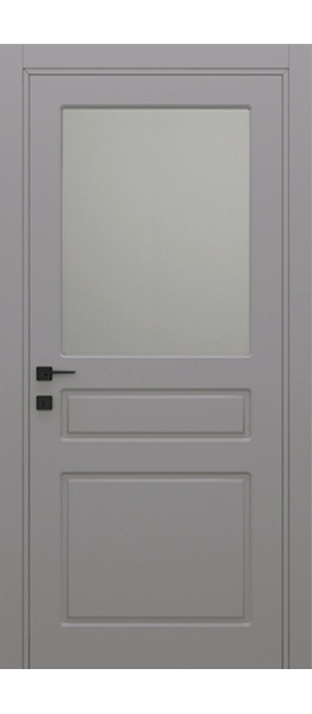 Двері міжкімнатні DOORIS CLASSIC GLASS CG05 RAL 7040, 655x2037. Номер 0