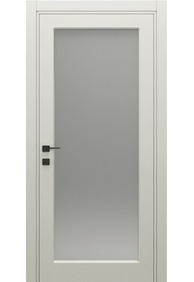 Двері міжкімнатні DOORIS CLASSIC GLASS CG07 білий RAL 9003, 855x2037