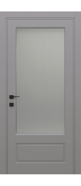 Двері міжкімнатні DOORIS CLASSIC GLASS CG09 RAL 7040, 655x2037. Номер 0