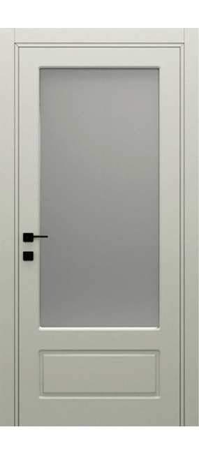Двері міжкімнатні DOORIS CLASSIC GLASS CG09 RAL 7047, 855x2037. Номер 0