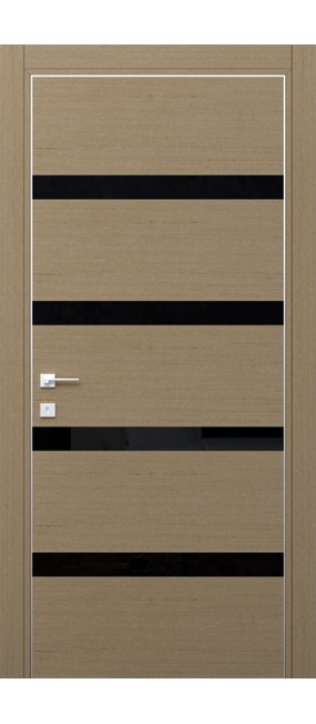 Двері міжкімнатні DOORIS GLASS WOOD GW03 Ебен, 655x2037. Номер 0