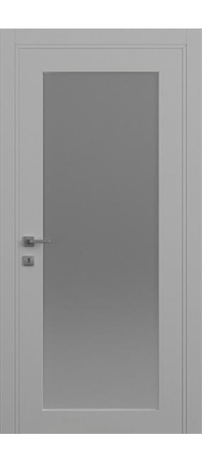 Двері міжкімнатні DOORIS PRIMA GLASS PG01 RAL 7047, 655x2037. Номер 0