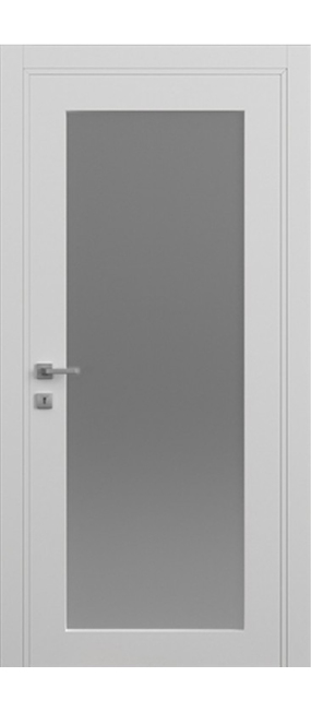 Двері міжкімнатні DOORIS PRIMA GLASS PG01 білий RAL 9003, 655x2037. Номер 0