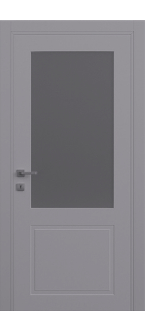 Двері міжкімнатні DOORIS PRIMA GLASS PG02 RAL 7040, 855x2037. Номер 0