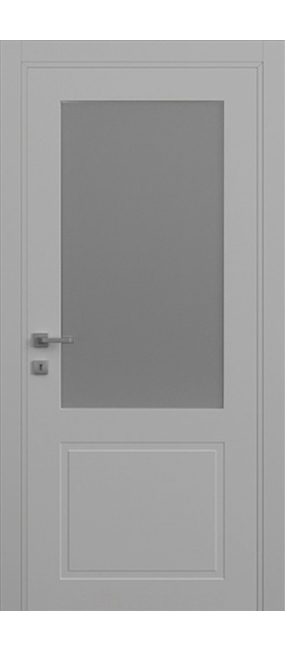Двері міжкімнатні DOORIS PRIMA GLASS PG02 RAL 7047, 655x2037. Номер 0