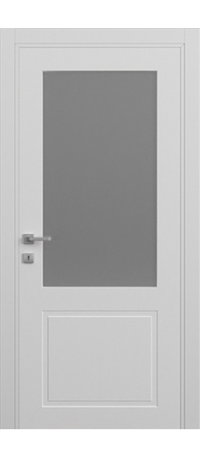 Двері міжкімнатні DOORIS PRIMA GLASS PG02 Сніжно-Білий, 655x2037. Номер 0