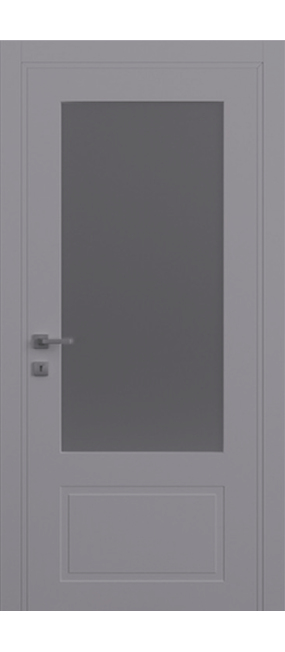 Двері міжкімнатні DOORIS PRIMA GLASS PG05 RAL 7040, 655x2037. Номер 0