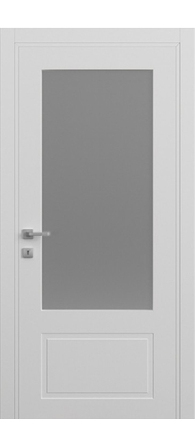 Двері міжкімнатні DOORIS PRIMA GLASS PG05 білий RAL 9003, 655x2037. Номер 0