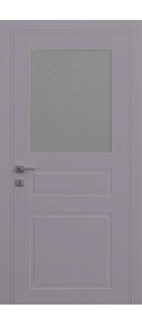Двері міжкімнатні DOORIS PRIMA GLASS PG06 RAL 7040, 655x2037. Номер 0