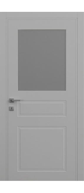 Двері міжкімнатні DOORIS PRIMA GLASS PG06 RAL 7047, 655x2037. Номер 0
