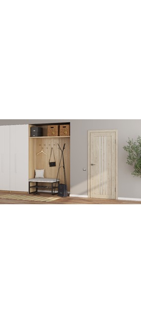 Двері міжкімнатні DOORS Smart С049 G Дуб світлий (екошпон), 600x2000. Номер 2