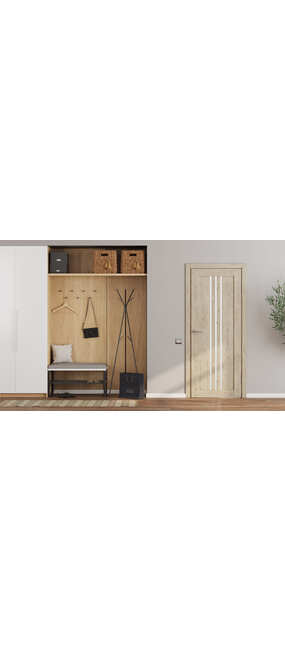 Двері міжкімнатні DOORS Smart С049 G Дуб світлий (екошпон), 600x2000. Номер 1