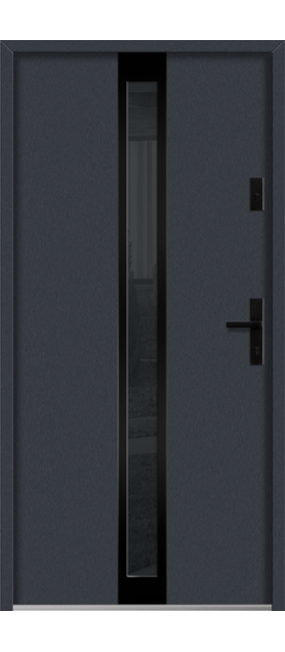 Двері вхідні ERKADO SiNGEN 1 T78 Антрацит, 1062x2089. Номер 1
