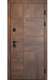 Двері вхідні HYGGE Apart 120 Square Спил коньячний, 960x2050
