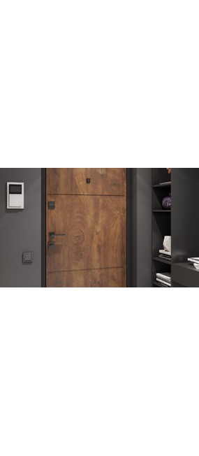 Двері вхідні HYGGE Apart 100 Land Спил коньячний, 860x2050. Номер 4