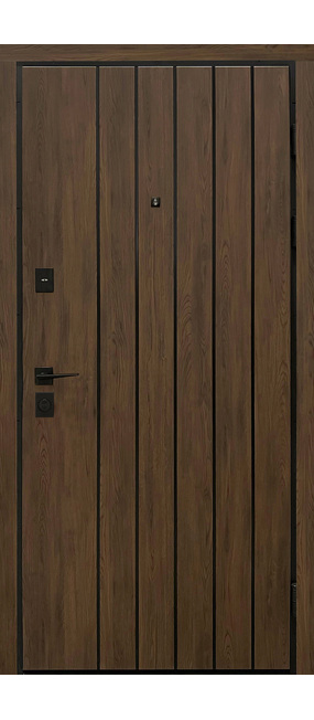 Двері вхідні HYGGE Apart 100 Harmony Дуб катанія/Білий супермат, 860x2050 R. Номер 0
