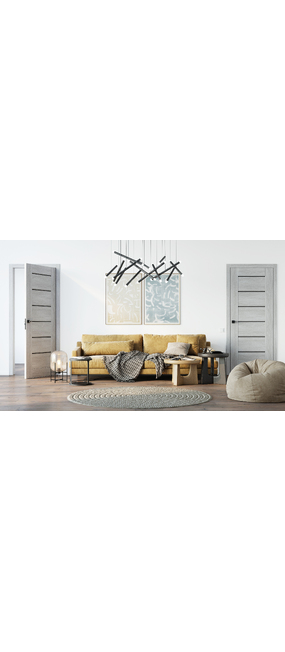 Двері міжкімнатні HYGGE ARVIKA Midia BG Grey Oak, 595x2030. Номер 2