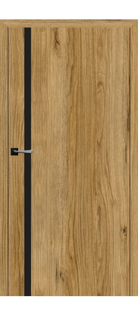 Двері міжкімнатні HYGGE ARVIKA Eris Black Line (чорний торець полотна) Catanya Oak, 695x2030. Номер 0