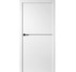 Двері міжкімнатні HYGGE ARVIKA Eris LUX (чорний торець полотна) White Premium, 595x2000. Номер 0