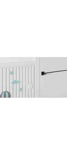 Двері міжкімнатні HYGGE ARVIKA Eris LUX (чорний торець полотна) White Premium, 595x2000. Номер 6