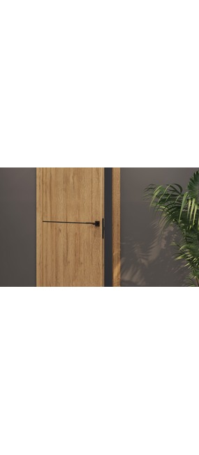 Двері міжкімнатні HYGGE ARVIKA Eris LUX (чорний торець полотна) Oak Grand Premium, 595x2000. Номер 2