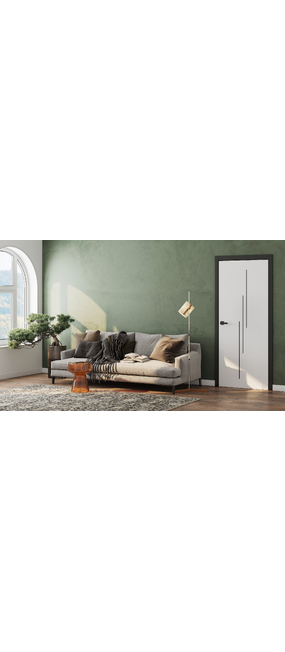 Двері міжкімнатні HYGGE Balance Eris Line 01 White Premium PP, 600x2000. Номер 3