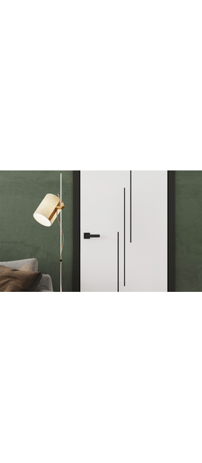 Двері міжкімнатні HYGGE Balance Eris Line 01 White Premium PP, 600x2000. Номер 1