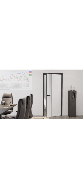 Двері міжкімнатні HYGGE Balance Eris Line 03 White Premium PP, 600x2000. Номер 2