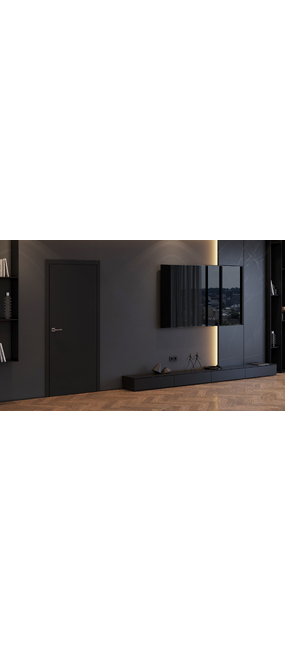Двері міжкімнатні HYGGE Balance Basic Nero PP, 600x2000. Номер 1
