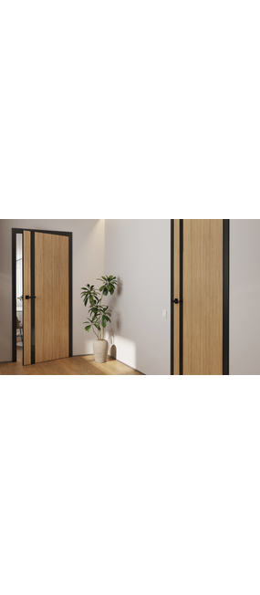 Двері міжкімнатні HYGGE Balance Glass Nature Oak CPL, 600x2000. Номер 3