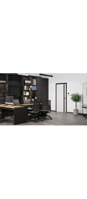 Двері міжкімнатні HYGGE Balance Glass White Premium PP, 600x2000. Номер 1