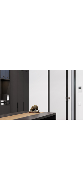 Двері міжкімнатні HYGGE Balance Glass White Premium PP, 600x2000. Номер 2