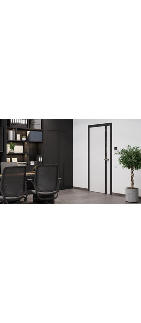 Двері міжкімнатні HYGGE Balance Glass White Premium PP, 600x2000. Номер 3