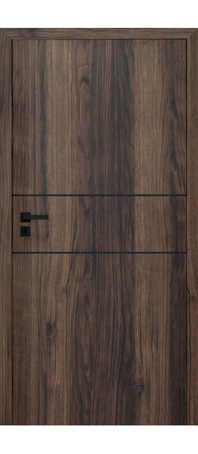 Двері міжкімнатні HYGGE Plato Line 2 Dark Catania, 600x2000. Номер 0