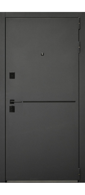 Двері вхідні HYGGE COTTAGE Black Line RAL 7121/Білий супермат, 860x2050. Номер 0