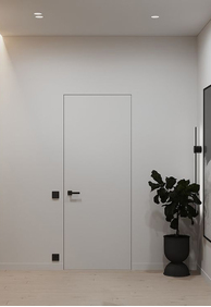 Двері прихованого монтажу MODUS No Frame Inside AL короб Сhrome, 848x2033