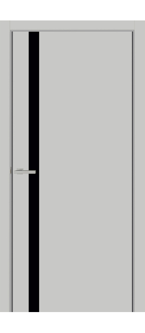 Двері міжкімнатні OMiC FLAT 02B (чорне скло) Онікс, 600x2000. Номер 0