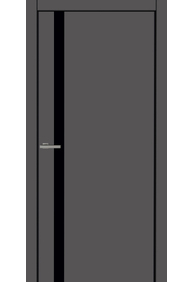 Двері міжкімнатні OMiC FLAT 02B (чорне скло) Турмалін, 800x2000