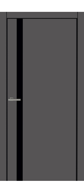 Двері міжкімнатні OMiC FLAT 02B (чорне скло) Турмалін, 600x2000. Номер 0