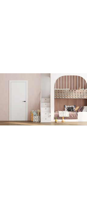 Двері міжкімнатні OMiC FLAT 01B (пвх: Емалекс), 600x2000. Номер 3