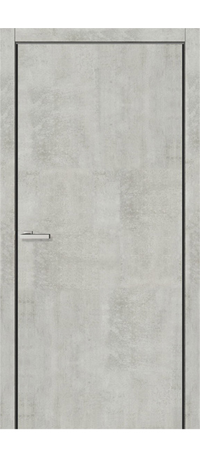 Двері міжкімнатні OMiC FLAT 01B (пвх: Цемент), 600x2000. Номер 0