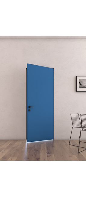 Двері прихованого монтажу Porta Nova Filomuro 45 lite Ral/Ral або Ral/ґрунт з алюмінієвим торцем Кольори RAL, 680x2050. Номер 0