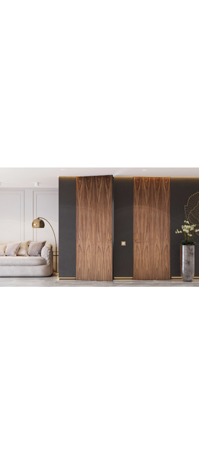 Двері прихованого монтажу Porta Nova Filomuro 50 Горіх американський, 890x2480. Номер 1
