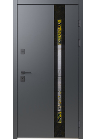 Двері вхідні SARMAK Елегант-Термо Афіна ArWood RAL 7016/vin антрацит, 860х2040 R