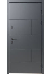Двері вхідні SARMAK Еталон-Термо Нота ArWood RAL 7016/vin антрацит, 870х2050 R