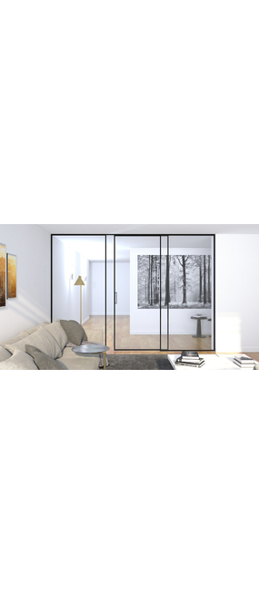 Перегородка Sliding Doors New York Анодований алюміній, 3000x2700. Номер 1